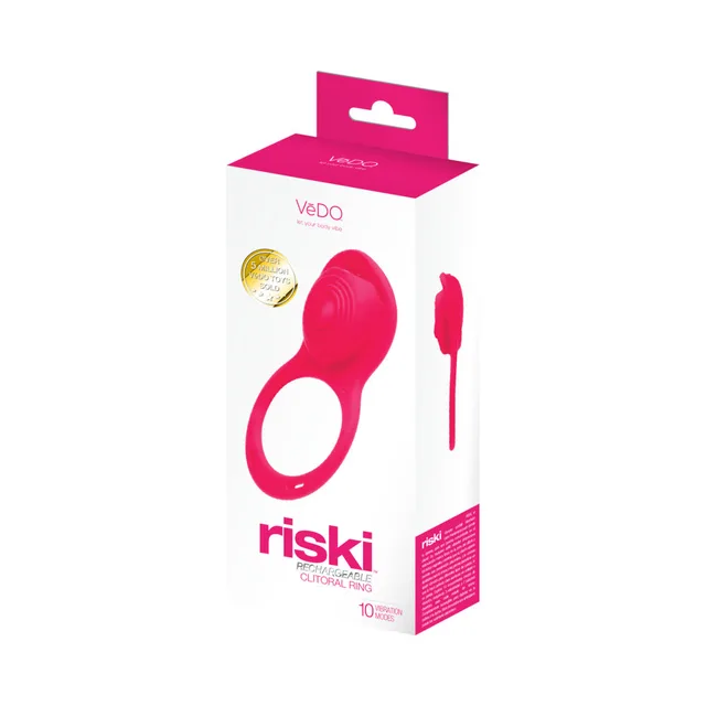 VeDO Riski Rechargeable Clitoral Vibe For Couples Pink