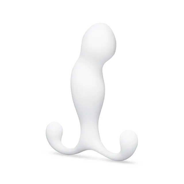 b-Vibe P-Spot Pro Plus white upright front view with triple base