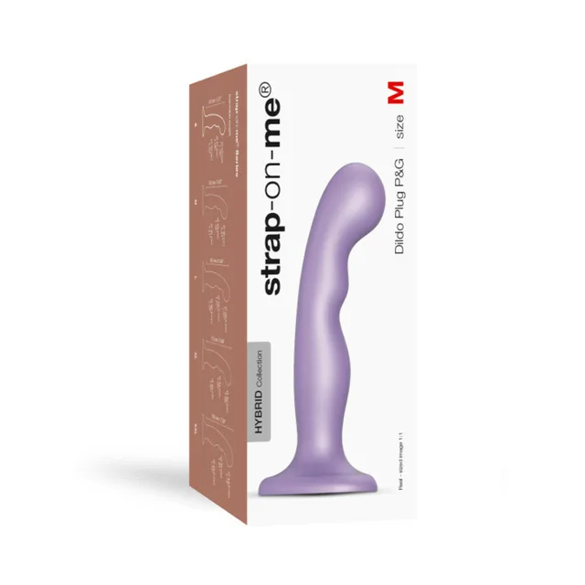 Medium metallic-lilac Strap-On-Me P&G dildo plug box