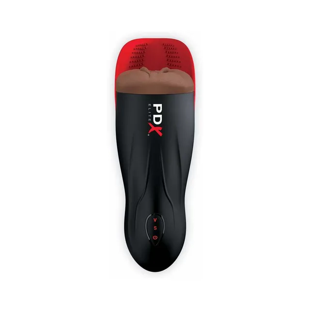 Top view of black and red PDX Elite stroker housing