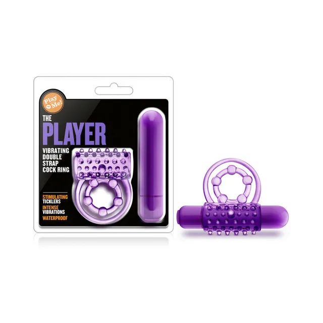 The Player Purple Double-Strap Ring and Bullet in pack