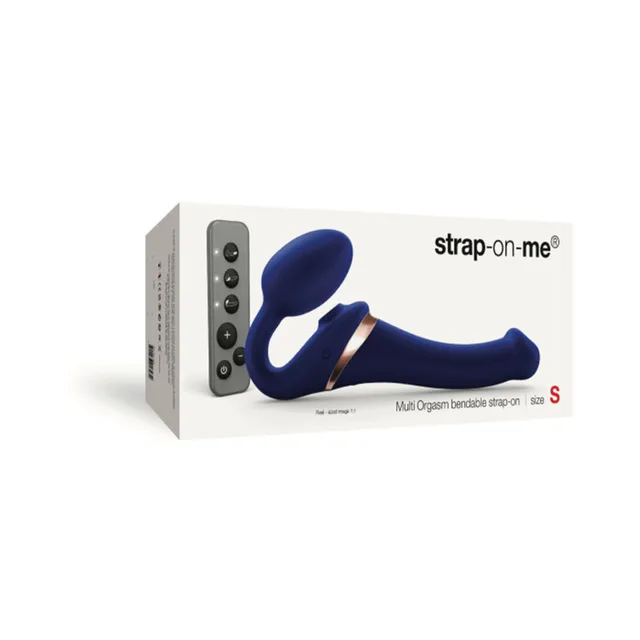 Small night-blue Strap-On-Me Multi Orgasm retail box