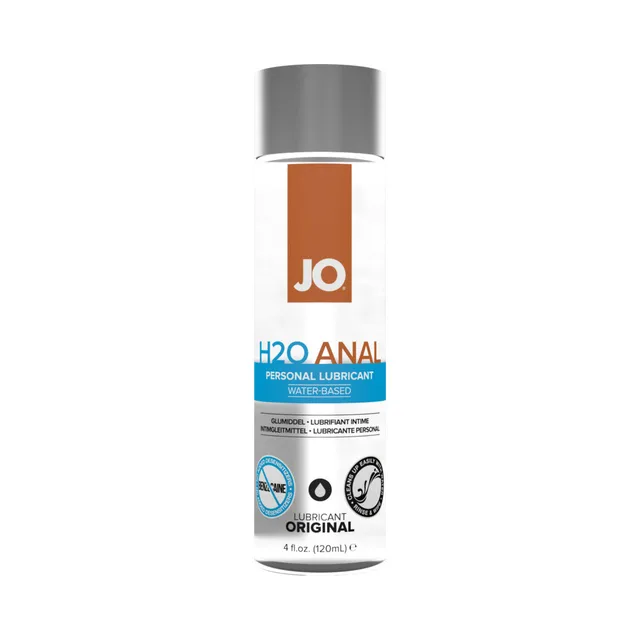System JO H2O Anal Original four-ounce silver-capped bottle
