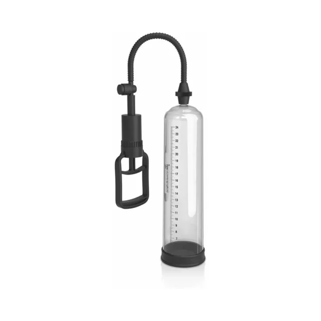 Clear Classix XL graduated cylinder with black base hose and hand grip