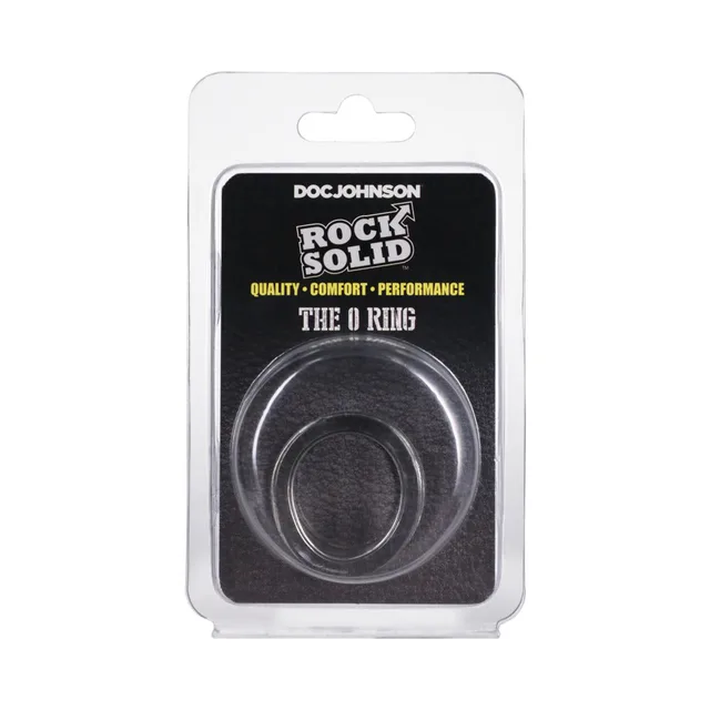 Rock Solid Clear TPE O Ring in black blister card packaging