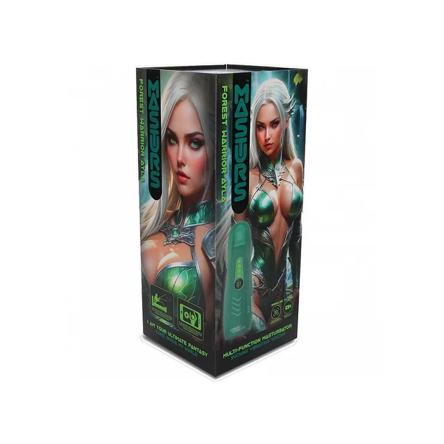Masturs Ayla green masturbator in illustrated Forest Warrior box