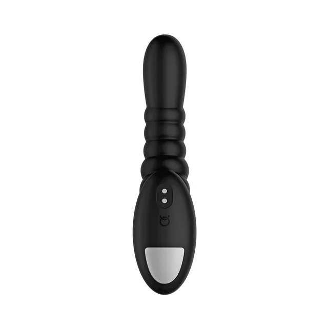 Front view of black Ribbed Pro with oval control base
