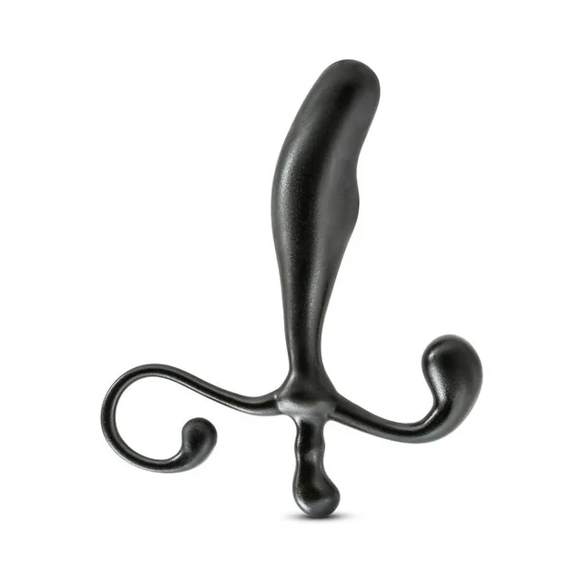 Front view of black VX1 curved arm and looping base