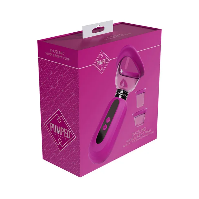 pink Shots Pumped Dazzling vacuum pump pictured on matching box