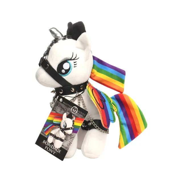 Prism Pearl white rainbow bondage pony with hang tag