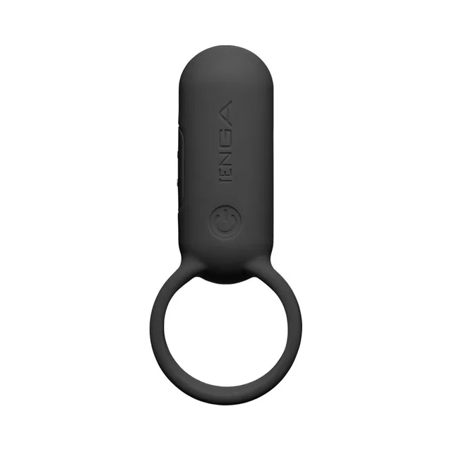 TENGA paiRING black compact vibrator on white background