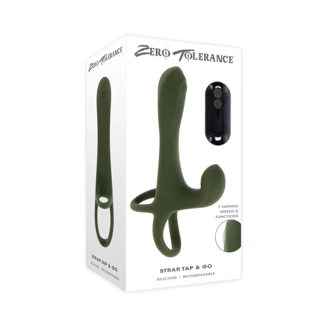 Zero Tolerance Strap Tap & Go green enhancer pictured on white retail box