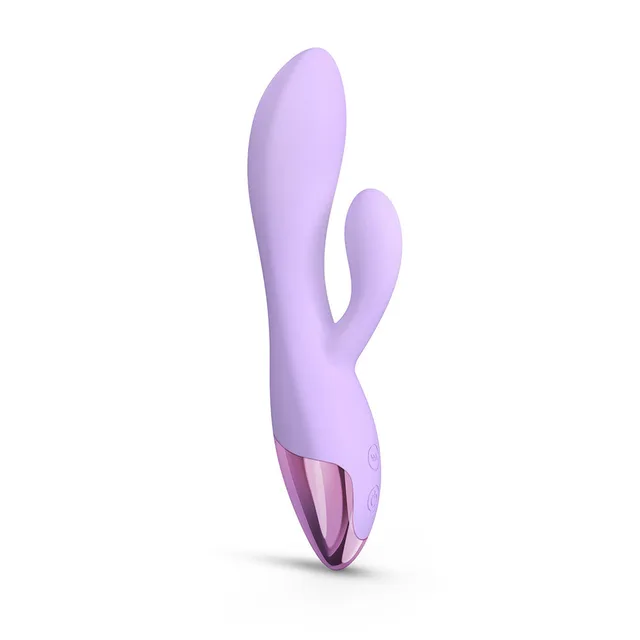 Upright Viva Mauve Funky Bunny with rose-metallic base