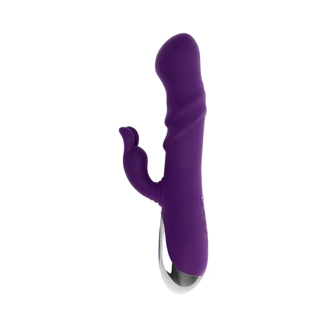 Side view of purple Bunny Punch with raised external arm