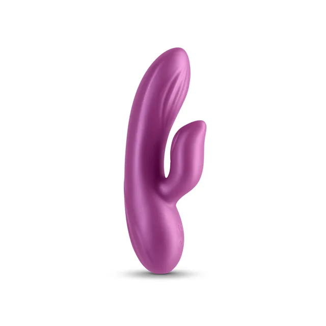 freestanding magenta Seduction Angel with curved shaft and raised arm