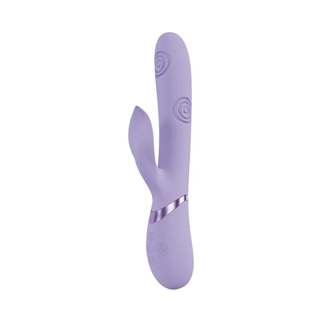 Left side of VIVE Fronda lavender leaf-arm vibrator