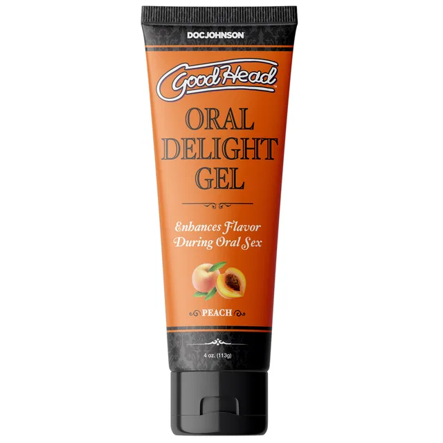 Orange GoodHead Peach Oral Delight Gel 4 oz squeeze tube