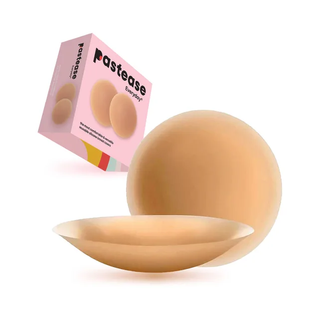 Pastease Halos large medium-nude plain round silicone nipple covers