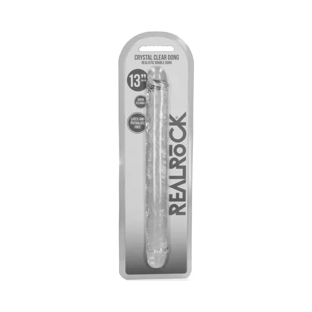 RealRock Crystal Clear 13-inch double dong retail pack