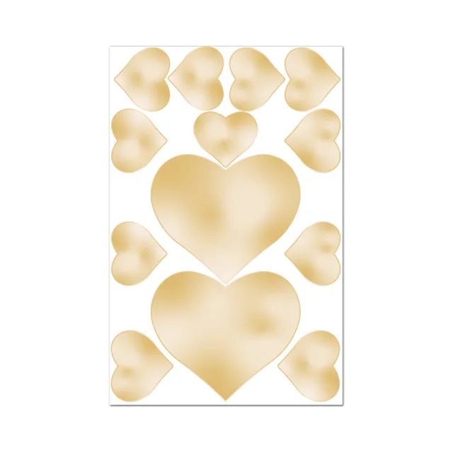 Sweet Cream ivory-and-gold edible heart sheet