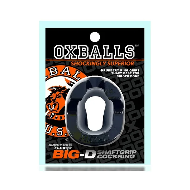 Front package view of black Oxballs Big-D cock ring