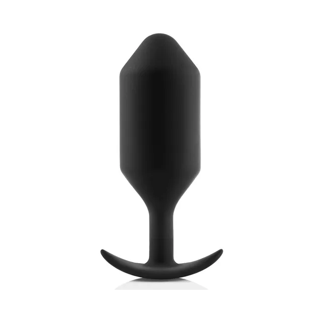 Front view of black Snug Plug 7 with curved base