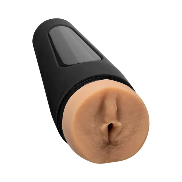 Ariana Marie Main Squeeze vanilla stroker three-quarter front angle in black tapered case