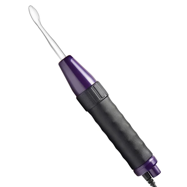 Black and purple Zeus wand with one clear attachment