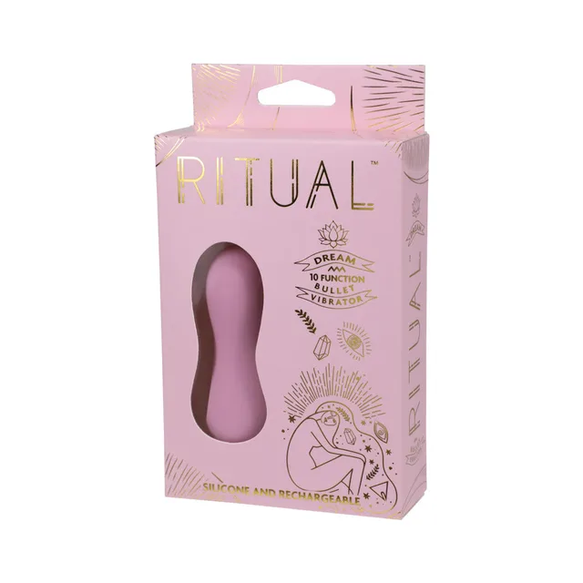 Angled RITUAL Dream retail box with pink bullet window