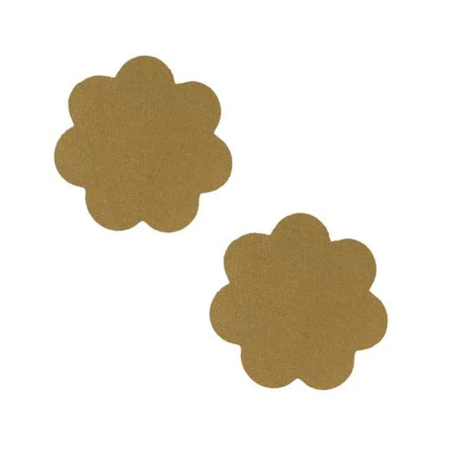 Pair of Neva Nude BAEsics toffee-beige petal-shaped pasties