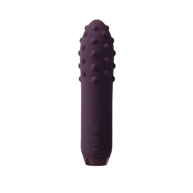 Front view of purple Duet raised round texture