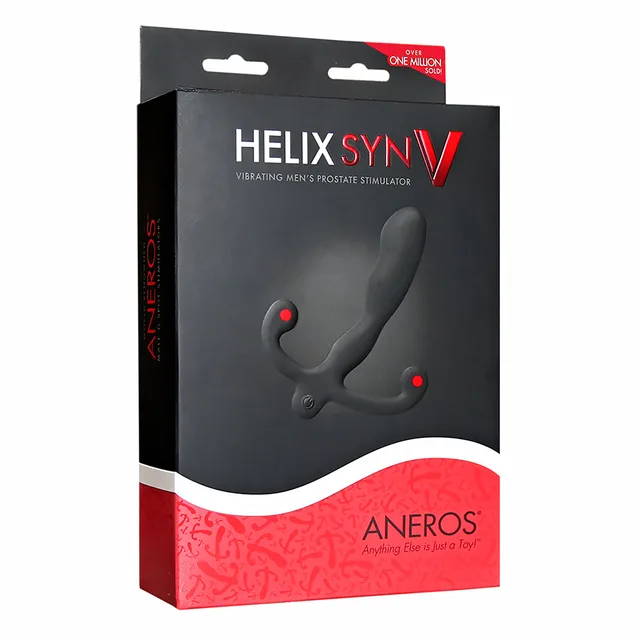 Aneros Helix Syn V black prostate massager retail box