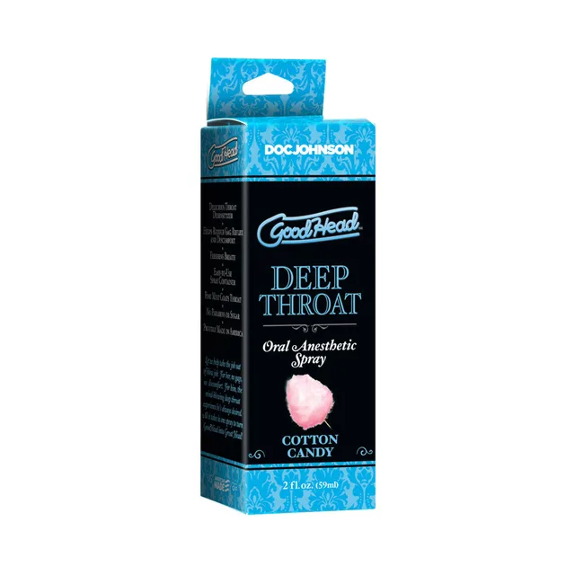 GoodHead Cotton Candy Deep Throat Spray blue retail carton