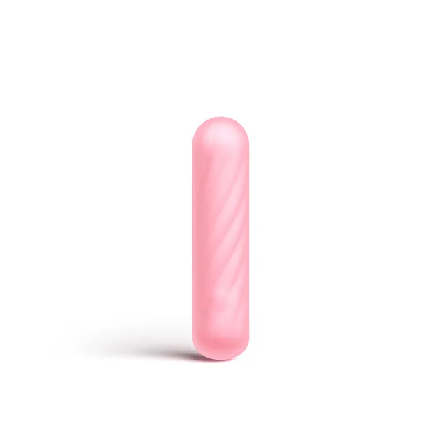 Front view of light-pink Crave with diagonal spiral texture