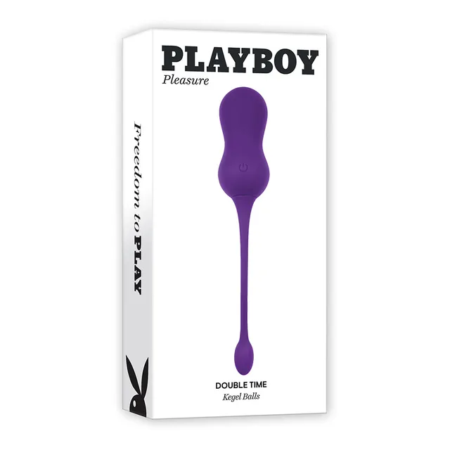 Playboy Double Time purple remote dual Kegel vibrator front retail box