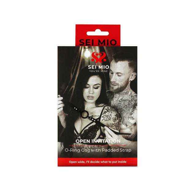 SEI MIO Open Invitation O-ring gag in black retail package