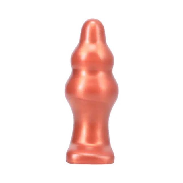 Tantus Severin Medium copper plug rear view above tapered neck and flared base