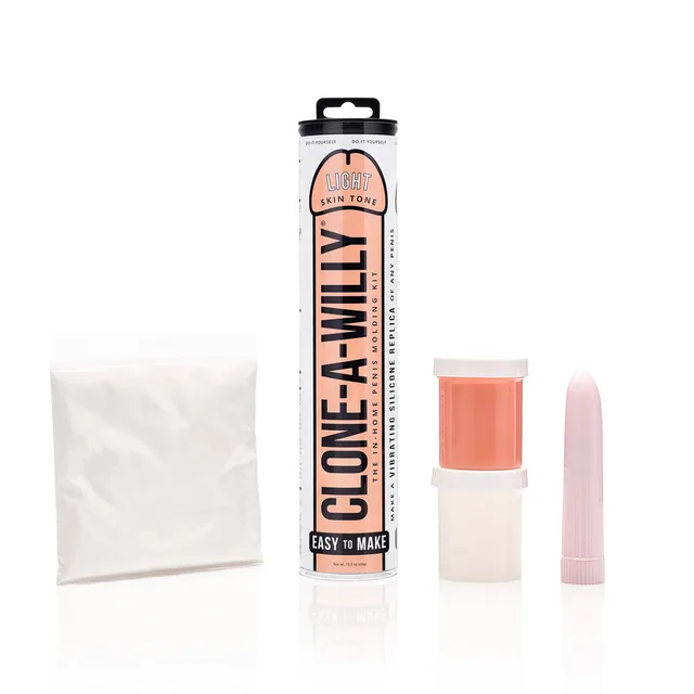 Clone-A-Willy kit with molding powder tube silicone and vibrator parts