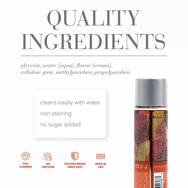 JO H2O Peachy Lips Flavored Water-Based Lubricant 4 oz.