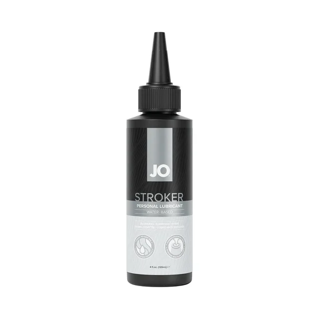 JO Stroker 4 oz black bottle with pointed dispenser