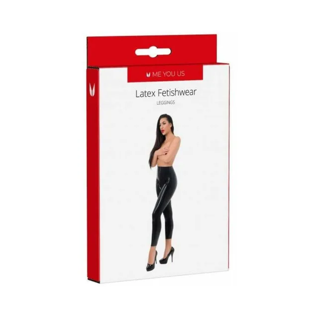 Me You Us black latex leggings size S retail package