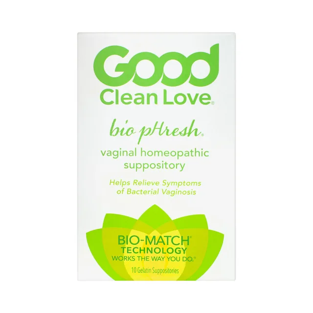 front of white and green BioP Hresh 10-count suppository carton