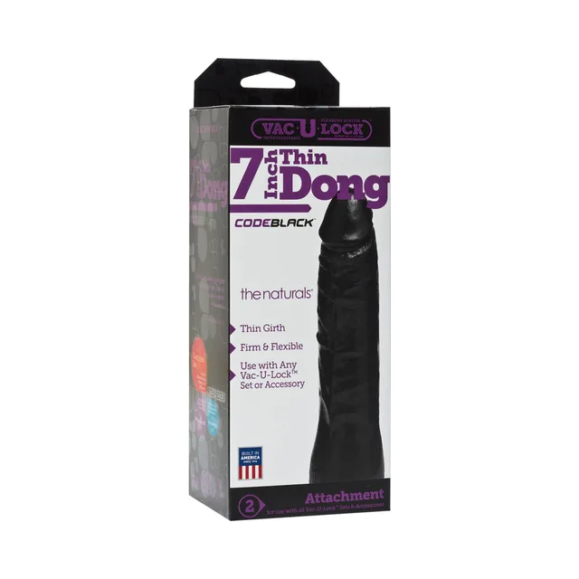 Vac-U-Lock CODEBLACK 7-Inch Thin Dong black retail box front
