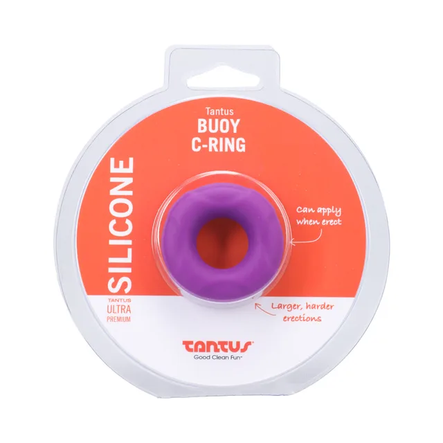 Tantus Buoy Small Lilac silicone C-ring package