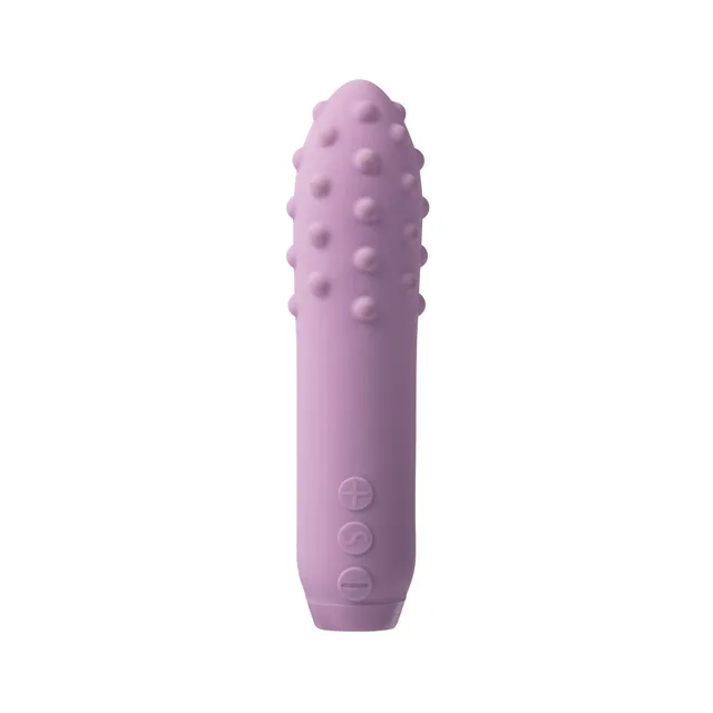 Front view of lilac Duet raised round texture