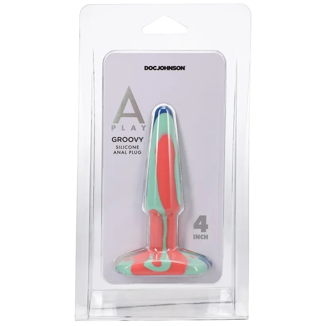Four-inch A-Play Groovy Sunrise plug in clear package