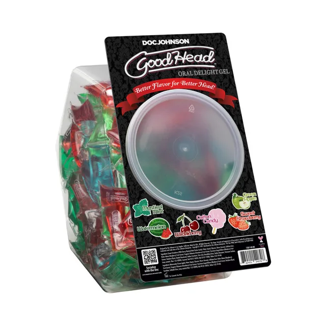 GoodHead Mini Paks fishbowl refill with colorful packets and display lid