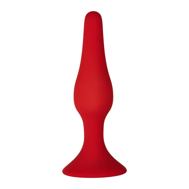 Front view of elongated red F-11 Lungo plug