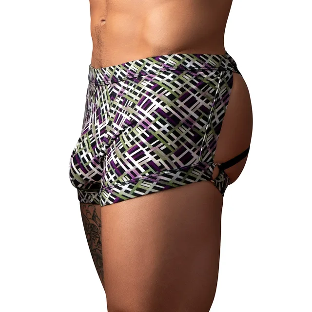 Side view of Gridlock'd open-back Short in size XL