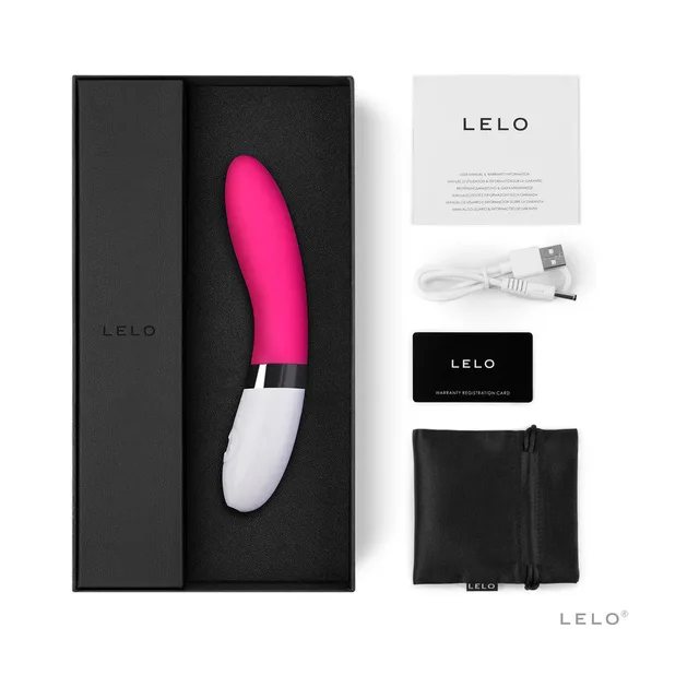 Cerise LELO LIV 2 set with black box, cable, card and pouch